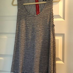 Navy/white ladies tank